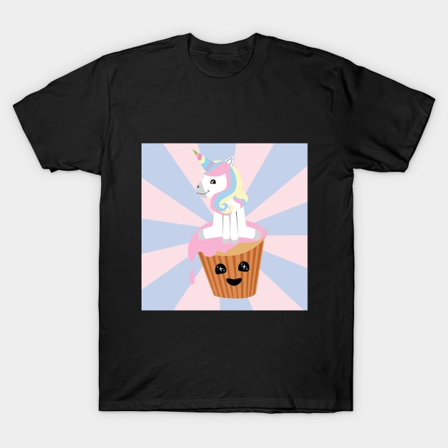 Unicorn Cupcake T-Shirt by Edofest